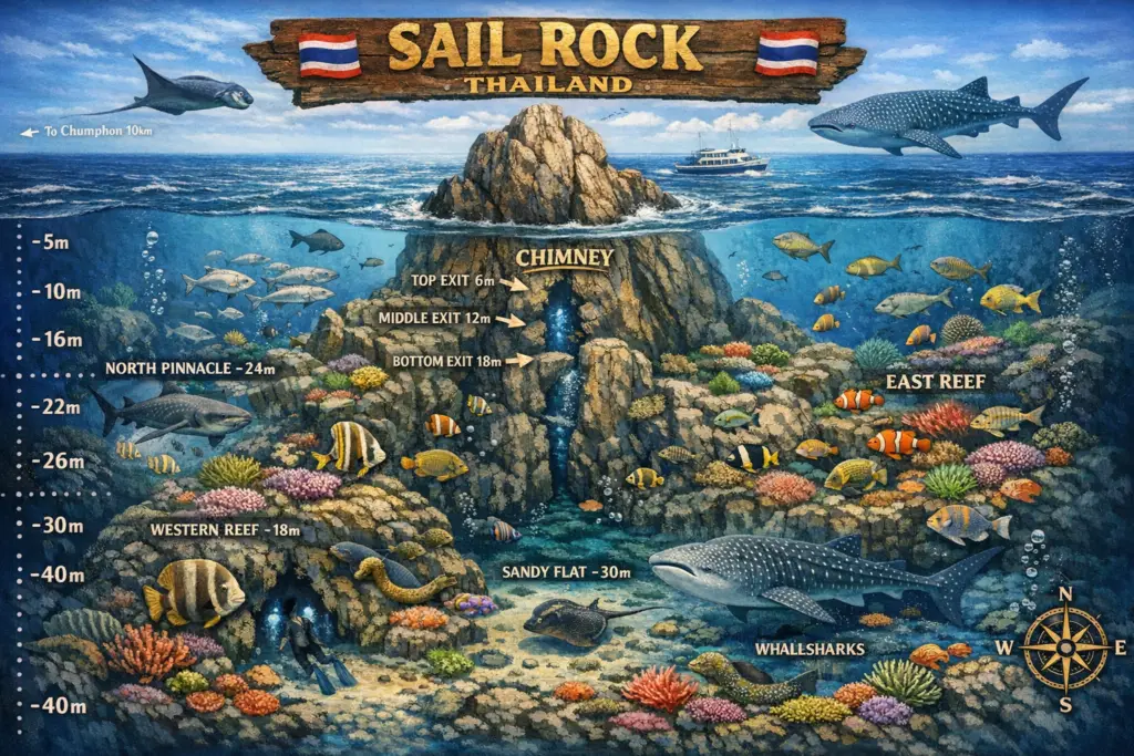 sail rock dive site